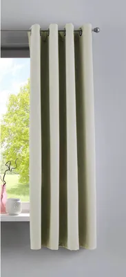 Produktbild von Vorhang Blickdicht »NewYork« Beige HxB 160x140 cm 1er-Pack Thermo-Gardine Verdunkelungsvorhang Blackout Ösen schalldämmend UV-Schutz Raffhalter, 201920600