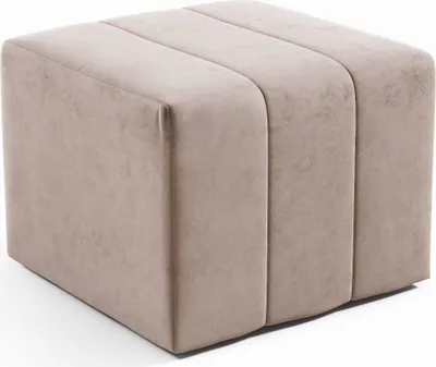Produktbild von LIKMA Pouf, Hocker Beige 46x35x46 cm, 3D-Effekt Velvet Sitzhocker, Fußhocker, Pouf Hocker, Polsterhocker, Moderne Sitzbank, Garderobenbank, Ottoman Stoff: Jasmine 22