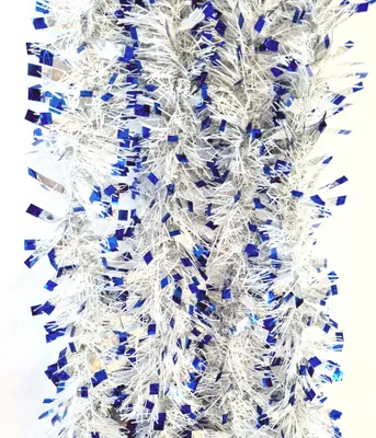 Produktbild von 5m Lametta Weihnachtsgirlande Christbaumschmuck Girlande Weihnachten Deko LMT6 Blau