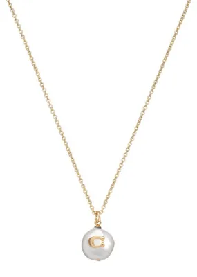 Zdjęcie produktu dla Elegancki pozłacany naszyjnik z perłą 37440611GLD107