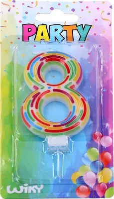 Image de Bougie de fête numéro 8 Dots
