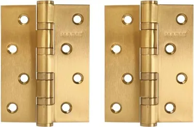 Zdjęcie produktu dla zawias pleciony 4x3x3, szczotkowane złoto (blister) (2 szt.)