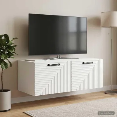 Immagine prodotto di Maison Exclusive - Mobile TV da parete, bianco lucido, 78,5 x 41 x 30 cm