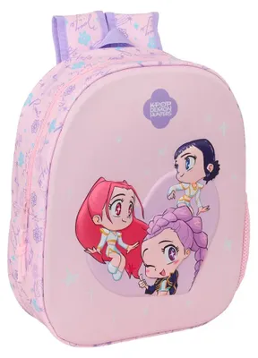 Immagine prodotto di Zaino Safta K-pop Demon Hunters 3D, 8,64 litri, colore rosa, per bambini, taglia unica, colore rosa