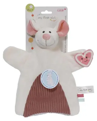 Productafbeelding van Nici 61857 Knuffeldoek Handpop Muis 2-in-1, 26x25 cm