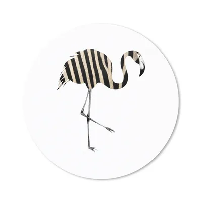 Produktbild von MuchoWow® Mauspad Mousepad Flamingo - Linie - Muster 40x40 cm - Mousepads - Maus Mat - Pad - Mausunterlage - Schreibtisch Accessoires