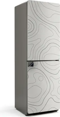 Produktbild von Abstrakte Wellenlinien – Magnetische Kühlschrank Abdeckung – Dekorfolie magnetisch Küche – Kühlschrank Magnet Deko – selbstklebende Magnettafel – Magnetfolie für Kühlschranktür – 60x180 cm