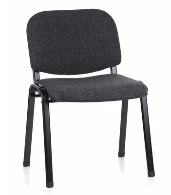 Produktbild von hjh OFFICE Vierfußstuhl XT 600 SW Stoff Stuhl bis 100 kg belastbar