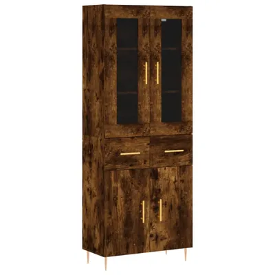 Immagine prodotto di Credenza Rovere Fumo 69,5x34x180 cm in Legno Multistrato