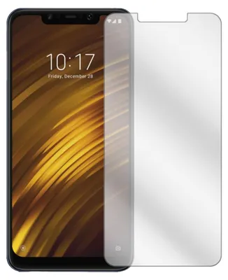 A screen protector is placed over a smartphone screen.