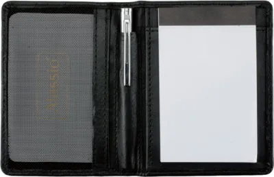 Produktbild von Alassio Notizblock-Etui Monza mit drei Zusatzblöcken Leder schwarz ca. 10 x 7,5 x 1 cm 430651009-3