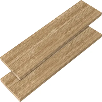Produktbild von CASARIA® 2x Wandregal Holz Eiche Regal mit Halterung 15kg Tragkraft Hängeregal Küche Wohnzimmer Flur Wand Schweberegal Bücherregal Regalbrett Schwebend 90cm