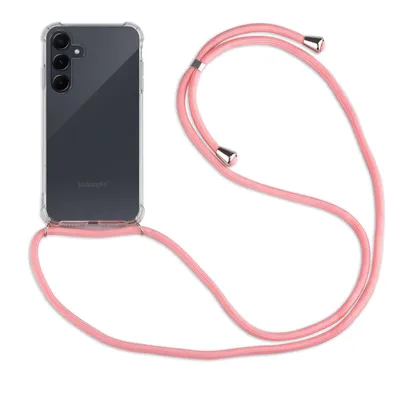 Produktbild von Handykette für Samsung Galaxy A55 Handyhülle mit Band Case Hülle mit Kordel Hand Rosa
