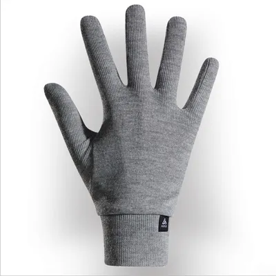 Image de Gants Active Warm, unie - Odlo, Couleur:10183 odlo steel grey melange, Taille:XS