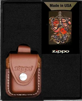 Produktbild von Zippo Feuerzeug Set SKELETT STICKEREI Geschenkset Nr. 2
