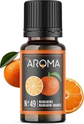 Produktbild von myAROMA flavour drops – Mandarine 10ml, zuckerfrei, kalorienfrei & vegan, ohne künstliche Farbstoffe für Küche & Getränke, Nr. 49