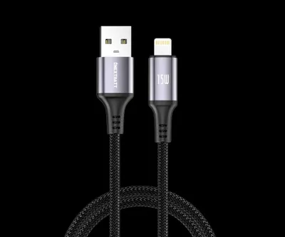 Produktbild von NEXTBATT USB-A auf Lightning-Kabel 15 W, 2 m - Schwarz