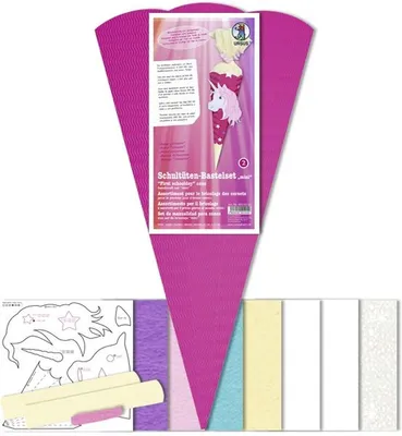 Obrázok produktu pre Mini školská súprava na výrobu kužeľov 41 cm jednorožec