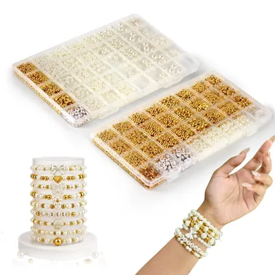 Produktbild von Komplettes Schmuck-Set mit 5000 Perlen für Armbänder