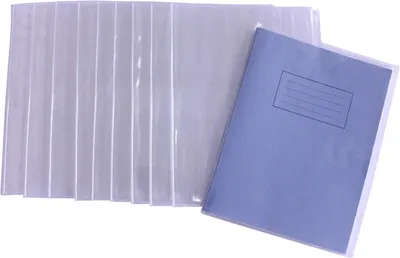 Produktbild von Buchumschläge transparent, PVC, A5, 250 Mikron, 10 Stück, für Bücher