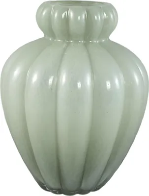 Image de PTMD Vase Syamer - 21x21x27 cm - Verre - Vert