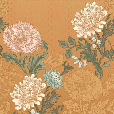 Produktbild von Fototapete 552263 Vliestapete Blumen Floral 200 x 300 cm Rasch Selection Gelb