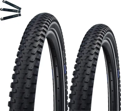 Immagine prodotto di 2 pneumatici per MTB Schwalbe Marathon Plus Performance Smart DualGuard E-50 nero/riflettente 65-584 (27,5 x 2,60") incl. leva per pneumatici maxxi4you