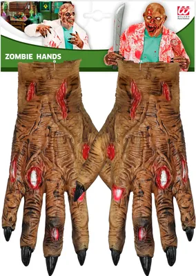 Produktbild von Zombiehandschuhe aus Latex – Horror Kostüm Zubehör für Halloween & Gruselparty