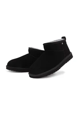 Produktbild von Damen  Warm Gefütterte Winter Boots Stiefeletten Bequeme Lammfell-Stiefe Schwarz Größe 37