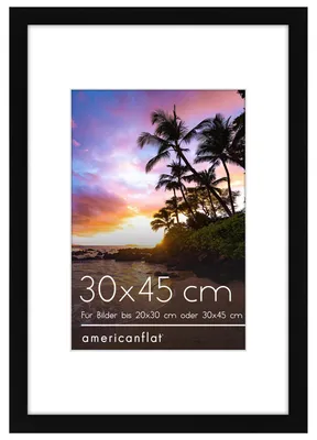 Image de Cadre photo Americanflat de 30x45 cm en MDF, avec un passe-partout de 20x30 cm - 45x3