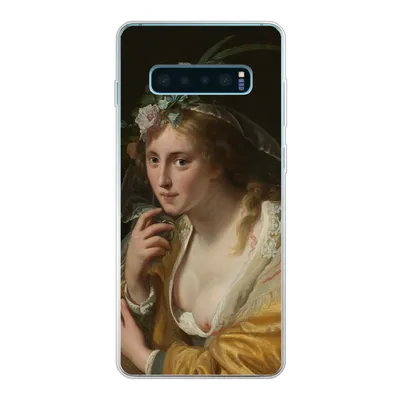 Produktbild von MuchoWow® Handyhülle Schutzhülle Hülle für Samsung Galaxy S10 Plus Eine Hirtin - Gemälde von Paulus Moreelse Silikon Softcase Handy Hülle - Schutzhülle