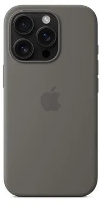 Image de Apple Silicone Backcover MagSafe pour Apple iPhone 16 Pro - Stone Gray