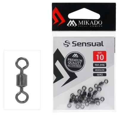 Produktbild von 10 x MIKADO ROLL WIRBEL Tönnchenwirbel Angelwirbel Rolling Swivel #18 / 16kg