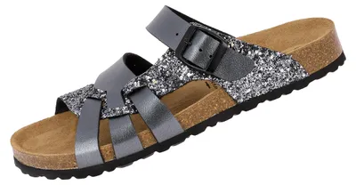 Productafbeelding van Lico Damen Bioline Gleam slippers, antraciet, maat 37 EU
