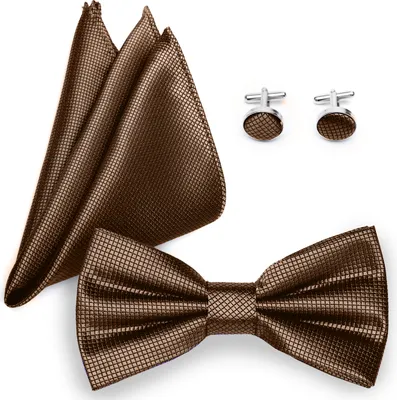Image de Ladeheid Set de pochette pour hommes avec boutons de manchette SETBHC 12cmx6cm