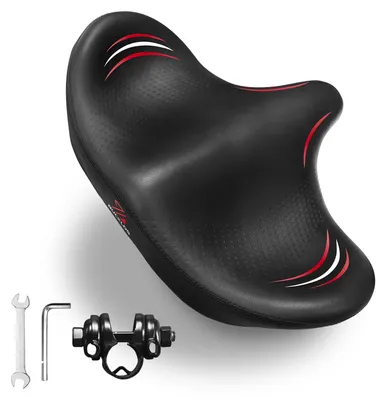 Image de Selle de vélo ergonomique avec rembourrage en mousse souple, pour hommes et femmes