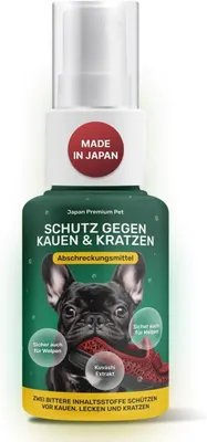 Produktbild von Japan Premium Bitterspray Hund 100 ml – Anti-Knabber Trainingsspray & Erziehungshilfe, natürlich & ohne Alkohol für Hunde