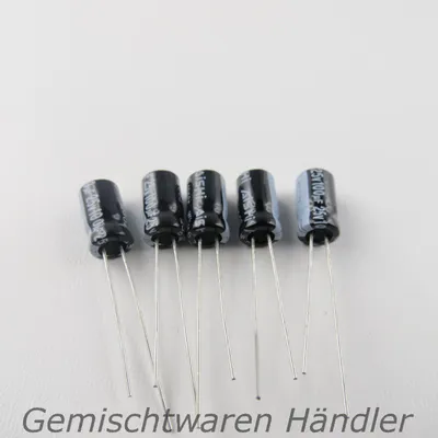 Produktbild von 5x Marken Elko 100µF 25V Kondensator Elektrolytkondensator mF uF AiSHi Capacitor