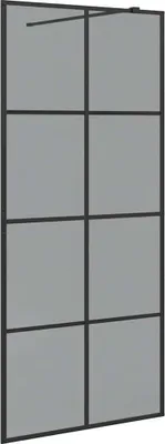 Obrázek produktu pro vidaXL Sprchová zástěna Walk-in černá 90 x 195 cm Tvrzené sklo