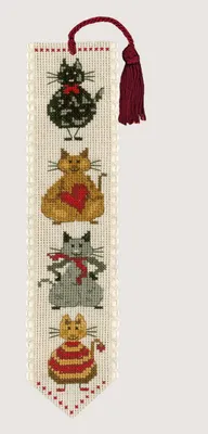 Obrázek produktu pro Křížkový steh do záložek Le Bonheur des Dames "Funny Cat", počítaný, 5