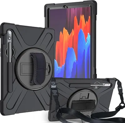 Produktbild von eSTUFF Defender Case - Hintere Abdeckung für Tablet - Silikon, Polycarbonat - Schwarz - 27,90cm (11") - für Samsung Gal