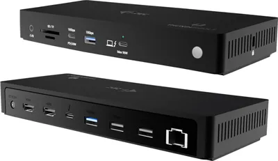 Productafbeelding van i-tec TB4TRIPLEDOCKPDIT, Kabel, Thunderbolt 4, 96W, 3,5 mm, 10/100/1000/2500 Mbit/s, Zwart