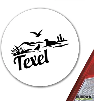 Produktbild von Huuraa Aufkleber Texel Niederlande 10cm rund Sticker Geschenkidee