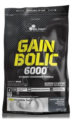 Zdjęcie produktu dla Olimp Nutrition Gain Bolic 6000, Koncentrat, Białko kazeinowe, Białko jajka, Koncentrat białka serwatkowego, Czekolada, Stosuj 1-3 porcji dziennie pomiędzy posiłkami oraz na ok. 1 godz. przed i po treningu. 1 porcję..., 15 g, 376 kcal