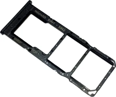 Produktbild von Dual Simkartenhalter und micro-SD Speicherkartenfach für Samsung Galaxy M12, Original Ersatzteil, Schwarz