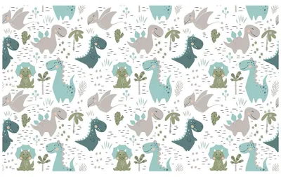 Image de Rouleau de ruban adhésif en vinyle (au mètre) – Autocollant lavable pour la cuisine, les meubles, les armoires ou les portes – Famille de dinosaures – 60 x 100 cm