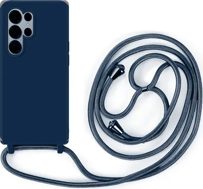 Produktbild von Handykette für Samsung Galaxy S25 Ultra Hanyhülle mit Band Hülle mit Kodel Smartphone Halskette in Blau