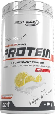 Produktbild von Best Body Nutrition - Gourmet Premium Pro Protein - 500 g Dose, 1 x 500 g Dose, Geschmack: Yoghurt Lemon