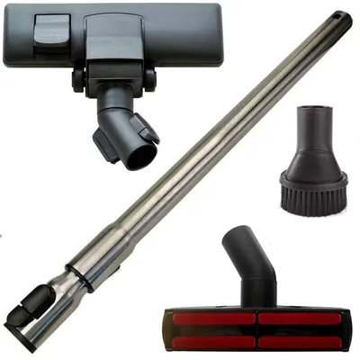 Immagine prodotto di Bocchetta per pavimenti con rulli + tubo + bocchetta per pelucchi + spazzola per mobili set di ricambi compatibile con Miele