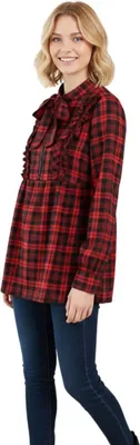 Image de Chemise pour femme United Colors Of Benetton en coton à carreaux, manches évasées, taille XS